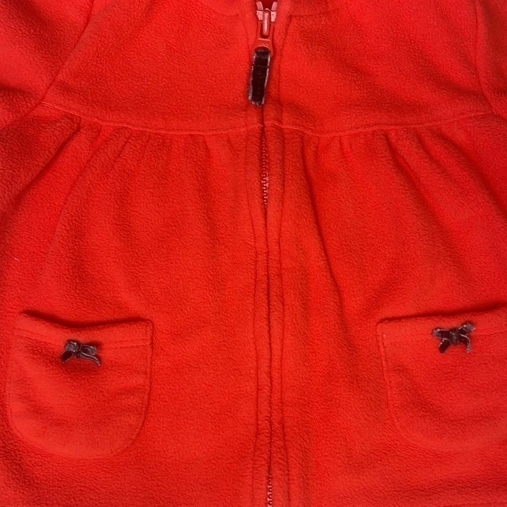 🟢 3/$15 Carter’s Baby Hooded Cheetah/Res Orange Sweater 6 months
